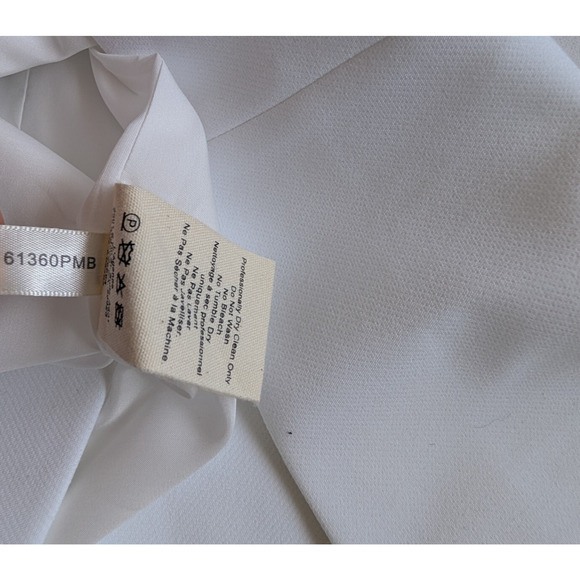 NWT L'Agence Dorothea Embellished Asymmetric Blazer Mini Dress Sz M White #4E503 - Picture 14 of 14